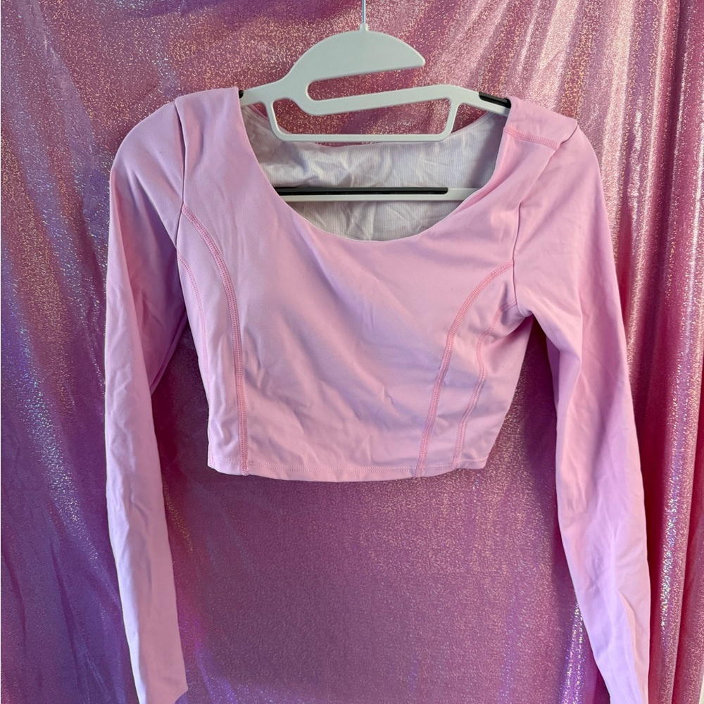 SoftlyZero Plush Long Sleeve Adjustable Buckle Cropped Yoga Sports Top